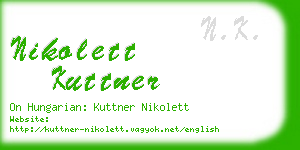 nikolett kuttner business card